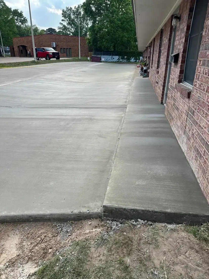 Before and after concrete work in East Texas