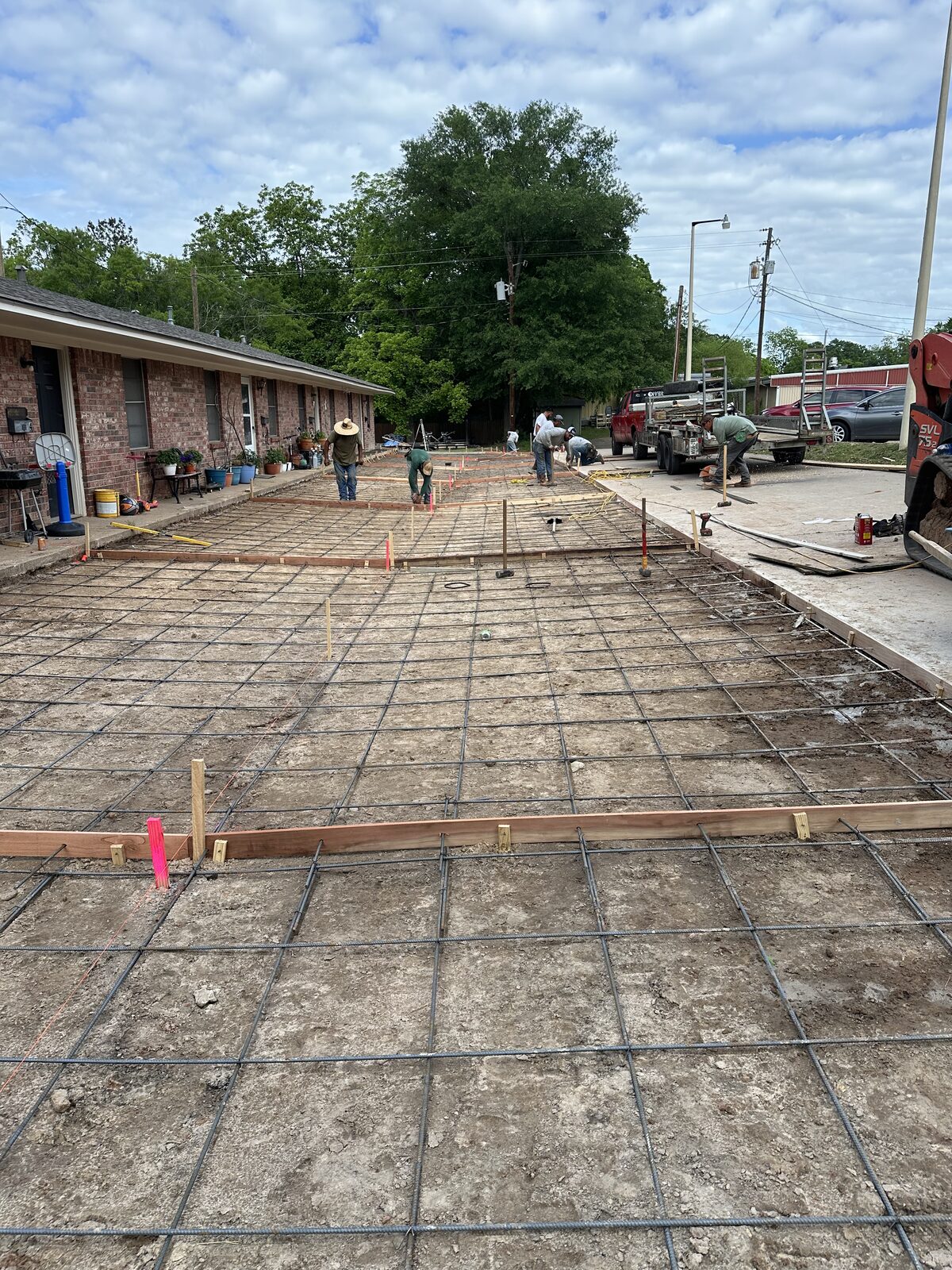 Before and after concrete work in East Texas