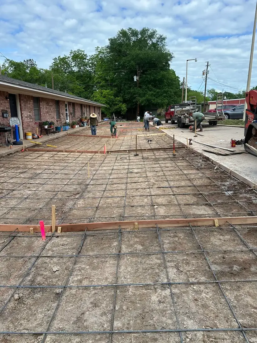 Before and after concrete work in East Texas