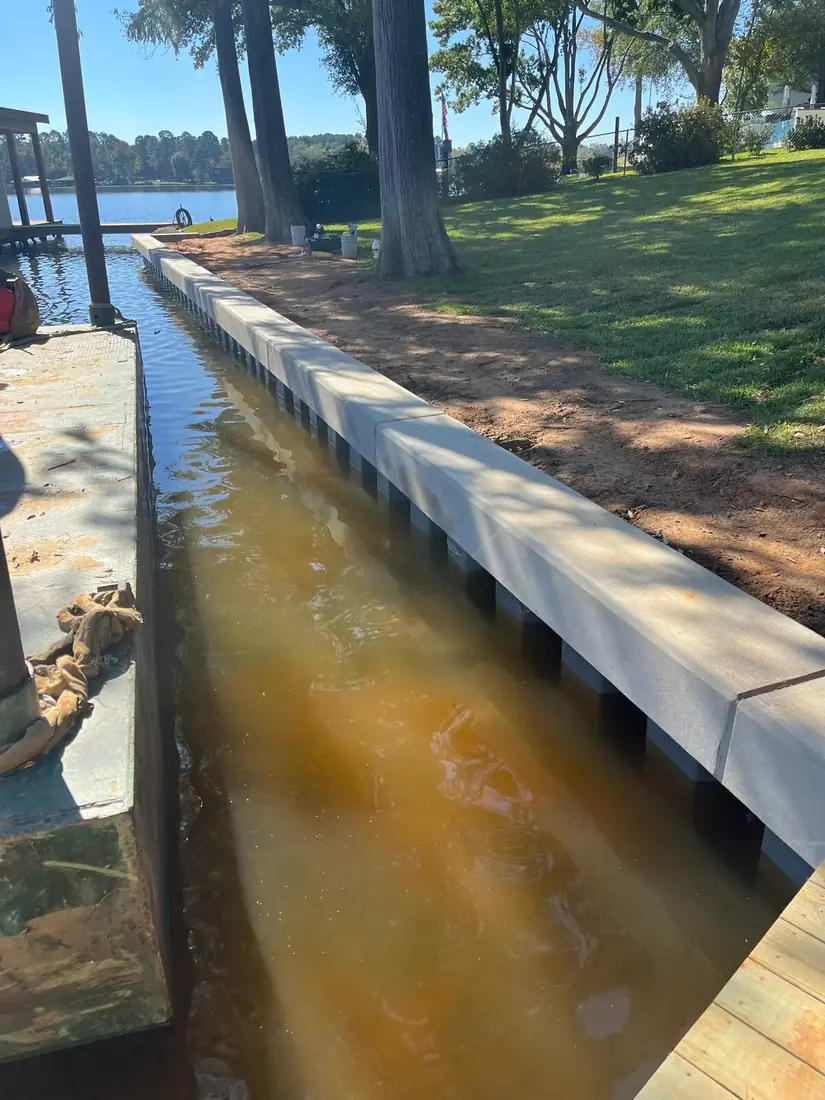 Before and after concrete work in East Texas