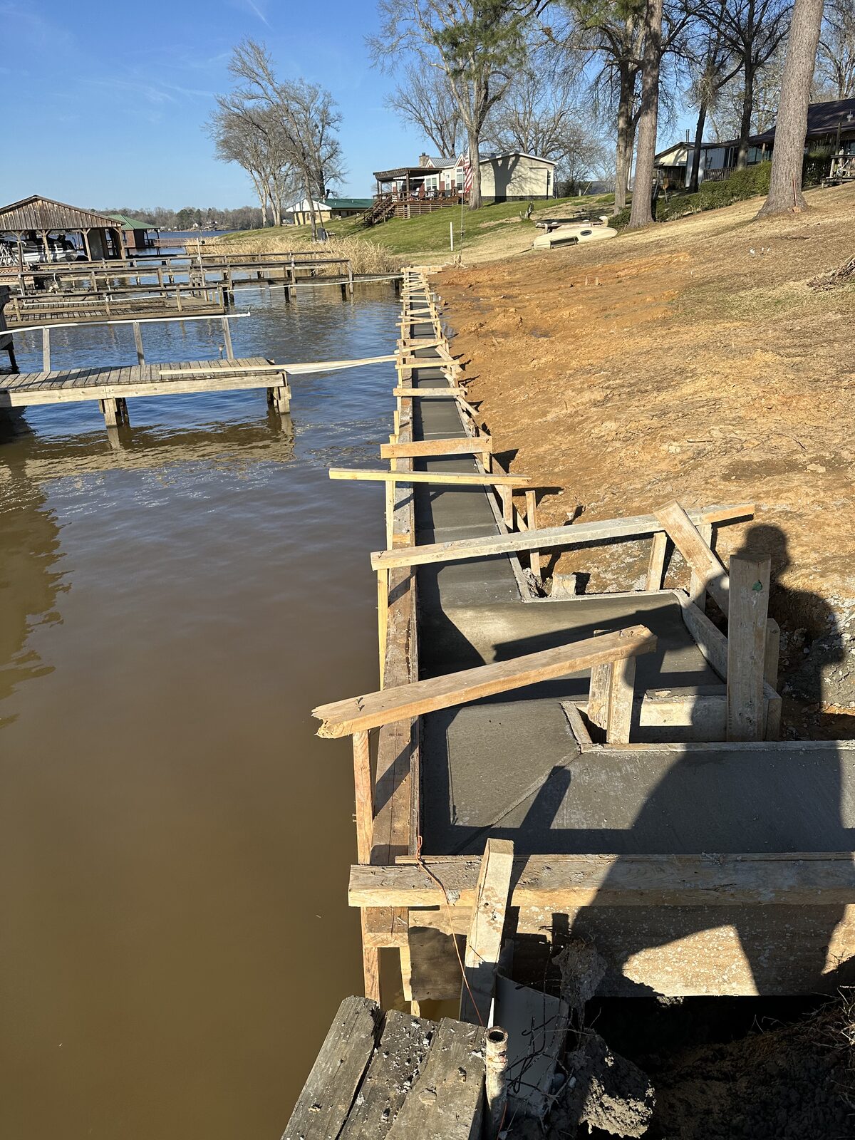 Before and after concrete work in East Texas